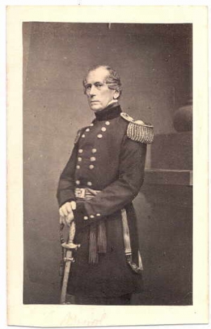 Captain William J. Stewart of Co. H, 133rd New York Infantry Regiment in  uniform with badge] / R.A. Lewis, 152 Chatham Street, New York.
